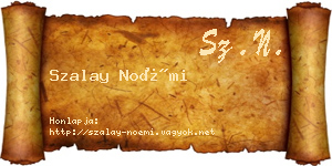 Szalay Noémi névjegykártya