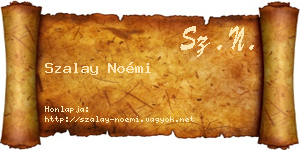 Szalay Noémi névjegykártya